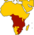 Map of the origins and spread of the Bantu languages