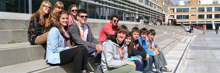 Year 12 students from Guernsey Grammar School on campus