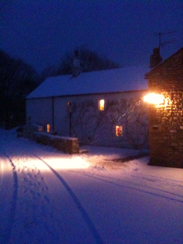 Millrace in snow